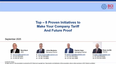 Top-8 Proven Initiatives to Make Your Company Trade Tariff and Future Proof