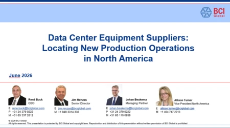 Data Center Suppliers - Locating New Production Operations in the US